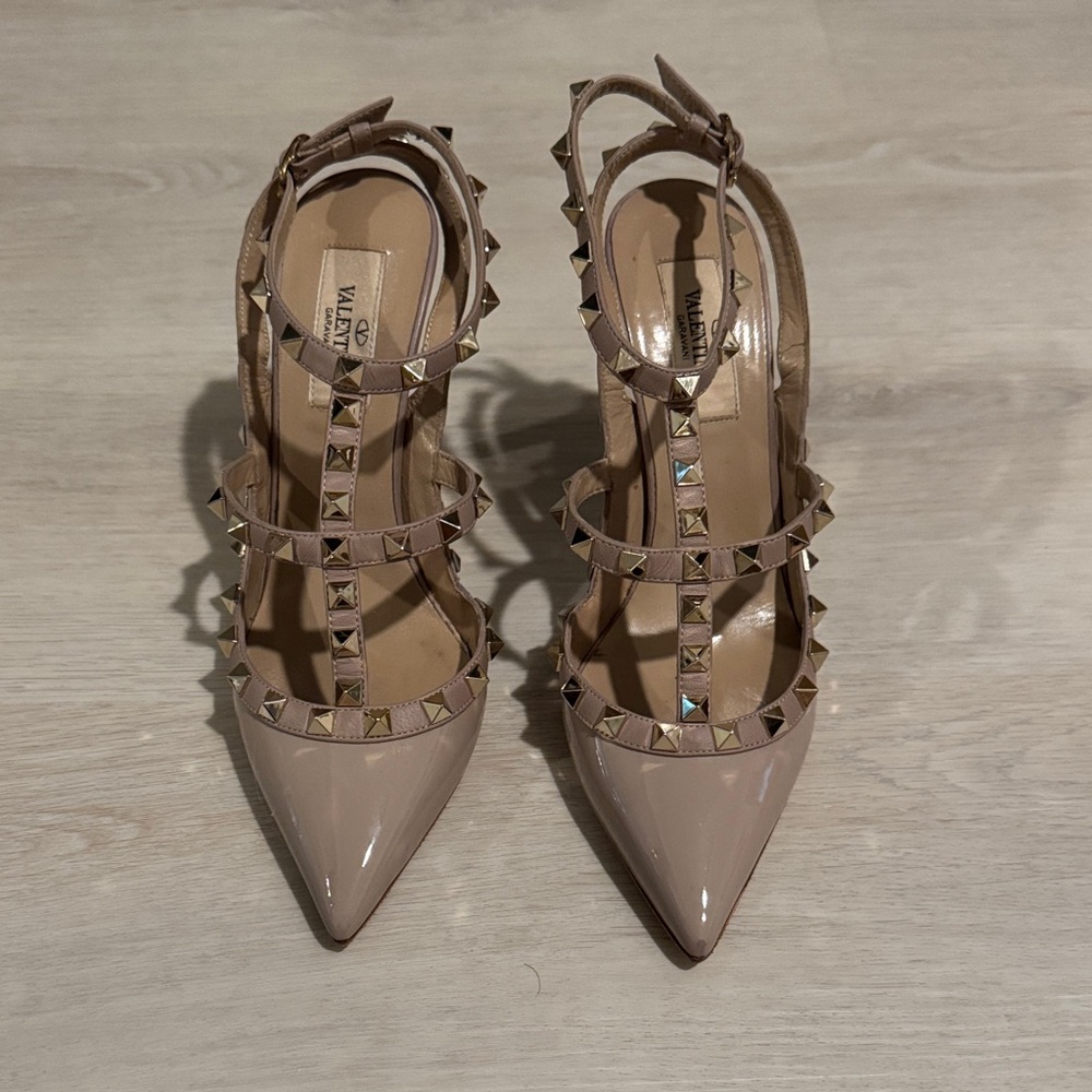 Valentino Women's Nude Studded Heels